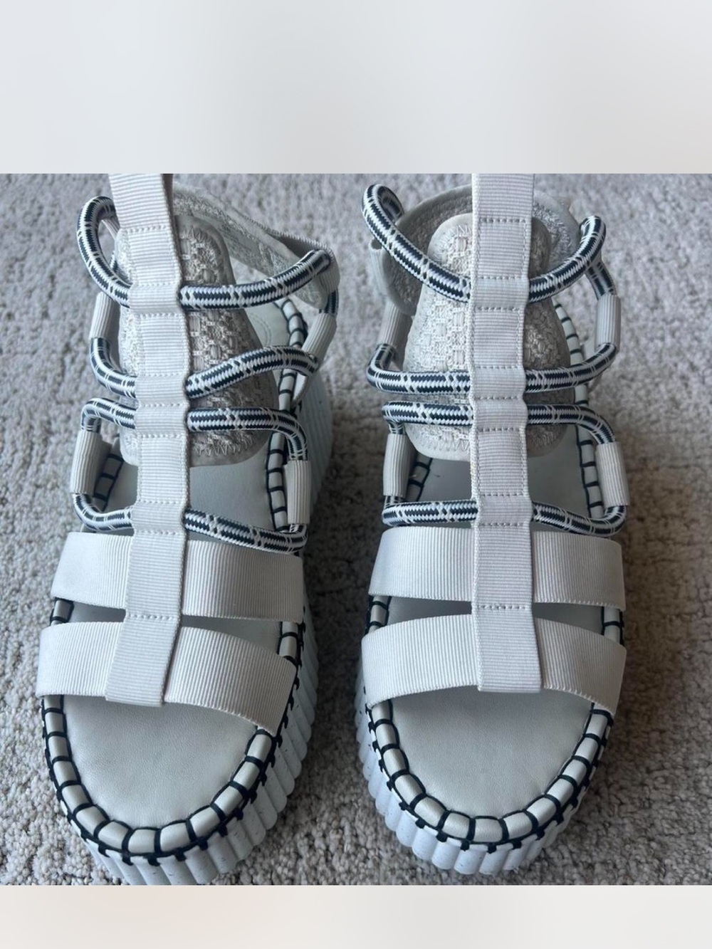 Chloé Women's Nama Platform Wedge Sandals Size 38